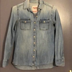 Denim button down